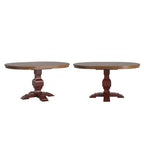 Ronda Two-Tone Oval Solid Wood Top Extending Dining Table