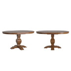 Ronda Two-Tone Oval Solid Wood Top Extending Dining Table