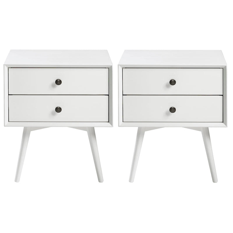 Middlebrook Mid-Century Solid Wood 2-Drawer Nightstand (Set of 2)