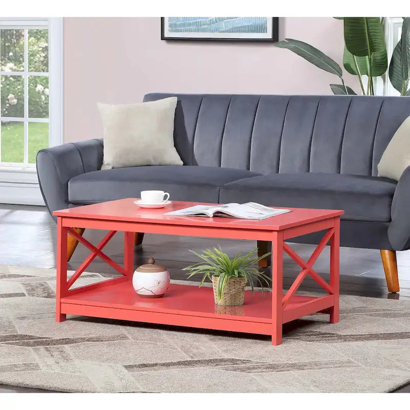 Convenience Concepts Oxford Coffee Table with Shelf