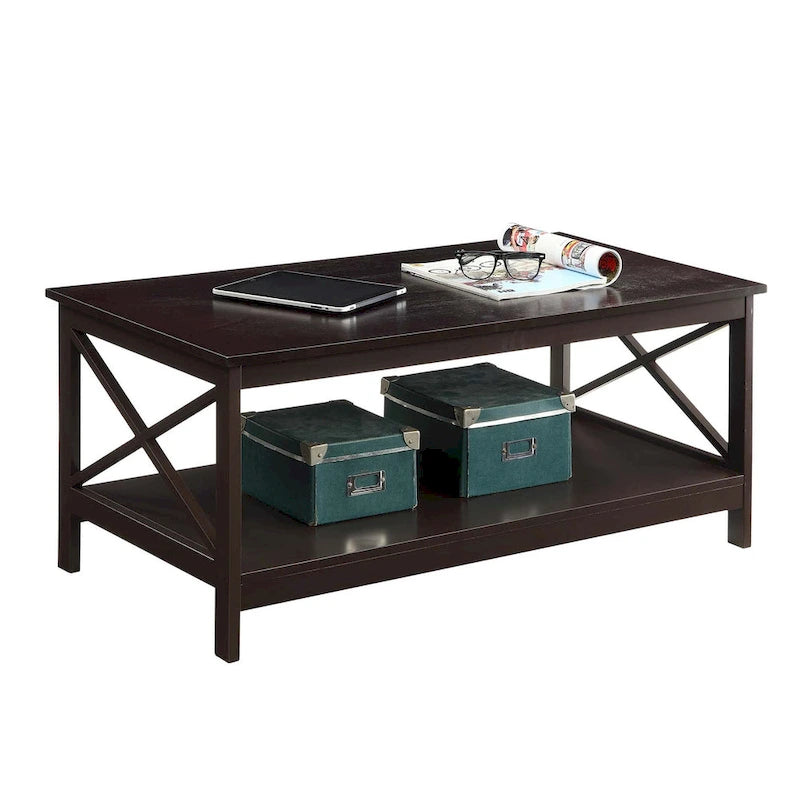 Convenience Concepts Oxford Coffee Table with Shelf