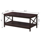 Convenience Concepts Oxford Coffee Table with Shelf