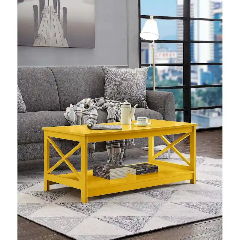 Convenience Concepts Oxford Coffee Table with Shelf