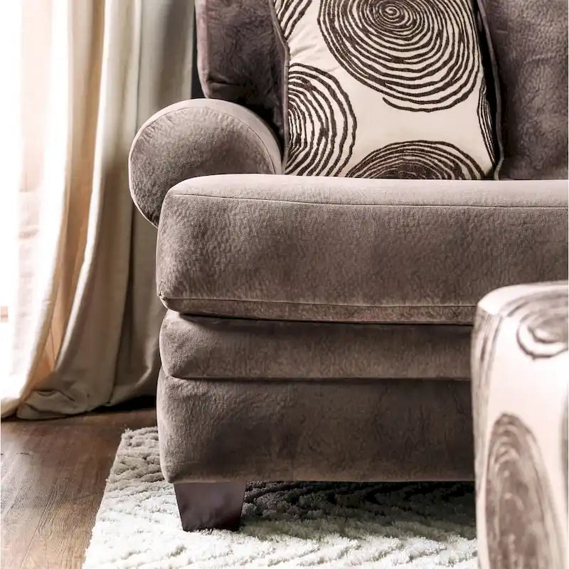 Jeta Transitional Microfiber Padded 2-Piece Living Room Set by Furniture of America