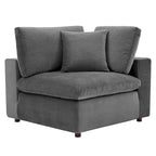 Commix Down Filled Overstuffed Velvet 5-Piece Sectional Sofa