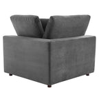 Commix Down Filled Overstuffed Velvet 5-Piece Sectional Sofa