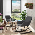 Accent Chair, Upholstered Button Tufted Living Room Chairs with Wood Legs, Comfy Frosted Velvet Lounge Chair