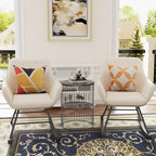 Accent Chair, Upholstered Button Tufted Living Room Chairs with Wood Legs, Comfy Frosted Velvet Lounge Chair