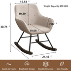 Accent Chair, Upholstered Button Tufted Living Room Chairs with Wood Legs, Comfy Frosted Velvet Lounge Chair