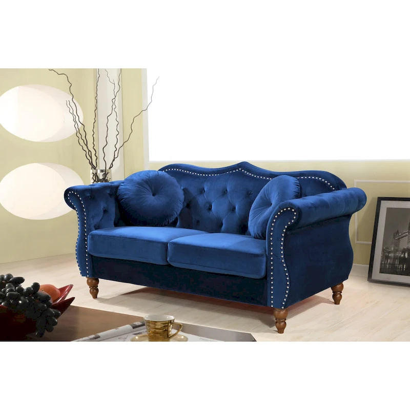 Classic Nailhead Chesterfield Loveseat
