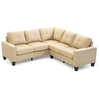 Newbury 82 in. W 2-piece Faux Leather L Shape Sectional Sofa - 32L x 82W x 35H