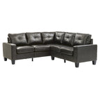 Newbury 82 in. W 2-piece Faux Leather L Shape Sectional Sofa - 32L x 82W x 35H