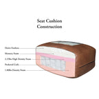 Hydeline Bella Feather/Memory Foam/Springs Top Grain Leather Sofa