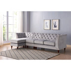Kestrel Modern Faux Leather Modular Chesterfield Sectional by Furniture of America