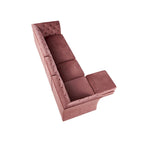 Kestrel Modern Faux Leather Modular Chesterfield Sectional by Furniture of America