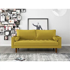 Luis Mid-century Modern Tufted Velvet Sofa