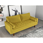 Luis Mid-century Modern Tufted Velvet Sofa