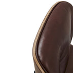 Mid-century Modern PU High-back Swivel Lounge Chair with Ottoman for Living Room and Bedroom