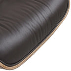 Mid-century Modern PU High-back Swivel Lounge Chair with Ottoman for Living Room and Bedroom