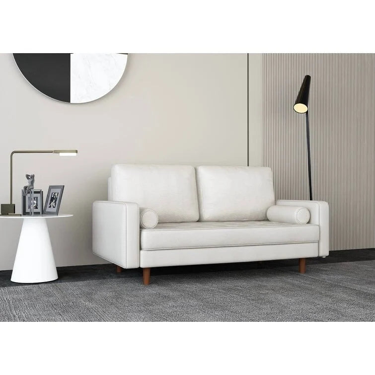 70 Upholstery Leather Square Arm Sofa