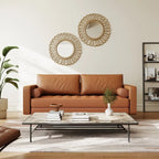 70 Upholstery Leather Square Arm Sofa