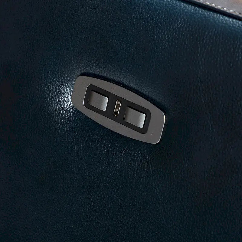 Alina 31.50 Wide Genuine Leather Power Recliner with USB Port