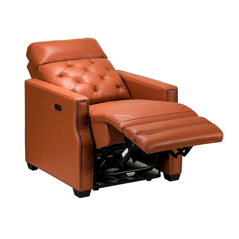 Alina 31.50 Wide Genuine Leather Power Recliner with USB Port