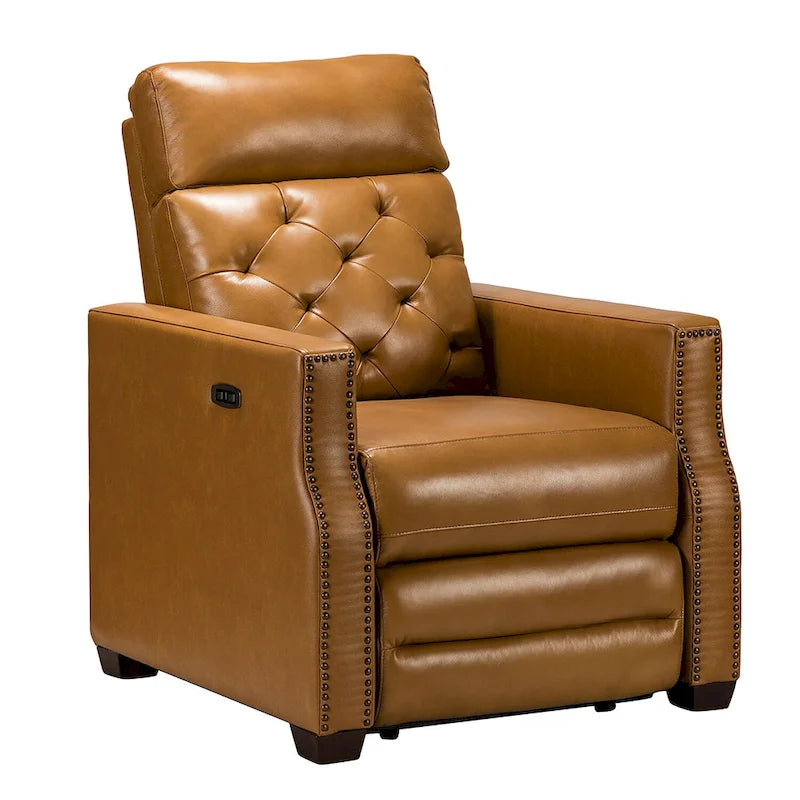 Alina 31.50 Wide Genuine Leather Power Recliner with USB Port