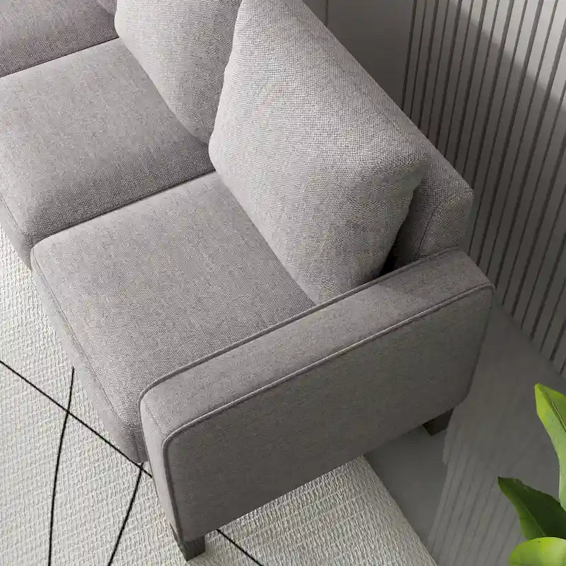 Fabric 3 Seater Sofa with Storage under the Cushion