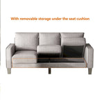 Fabric 3 Seater Sofa with Storage under the Cushion
