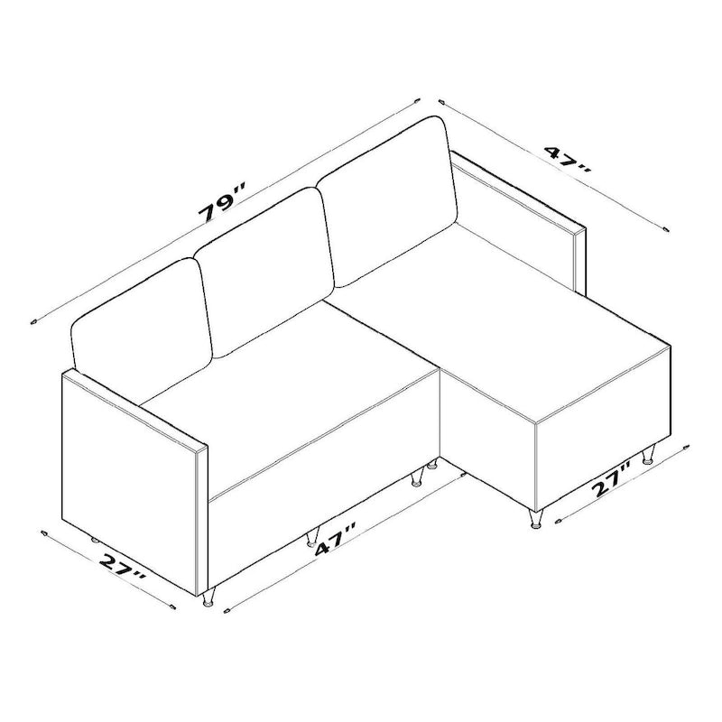 Bolivya Modern L-shaped Sectional Sofa