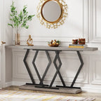 Modern Console Table, 70.9 Inch Extra Long Sofa Table with Faux Marble Tabletop Base Gold Frame for Living Room, White Gold