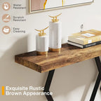 Modern Console Table, 70.9 Inch Extra Long Sofa Table with Faux Marble Tabletop Base Gold Frame for Living Room, White Gold