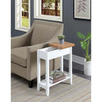 Convenience Concepts American Heritage Flip Top End Table with Shelf