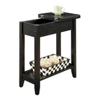 Convenience Concepts American Heritage Flip Top End Table with Shelf