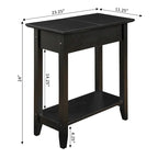 Convenience Concepts American Heritage Flip Top End Table with Shelf