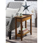 Convenience Concepts American Heritage Flip Top End Table with Shelf