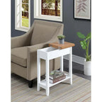 Convenience Concepts American Heritage Flip Top End Table with Shelf