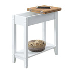 Convenience Concepts American Heritage Flip Top End Table with Shelf