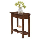 Convenience Concepts American Heritage Flip Top End Table with Shelf