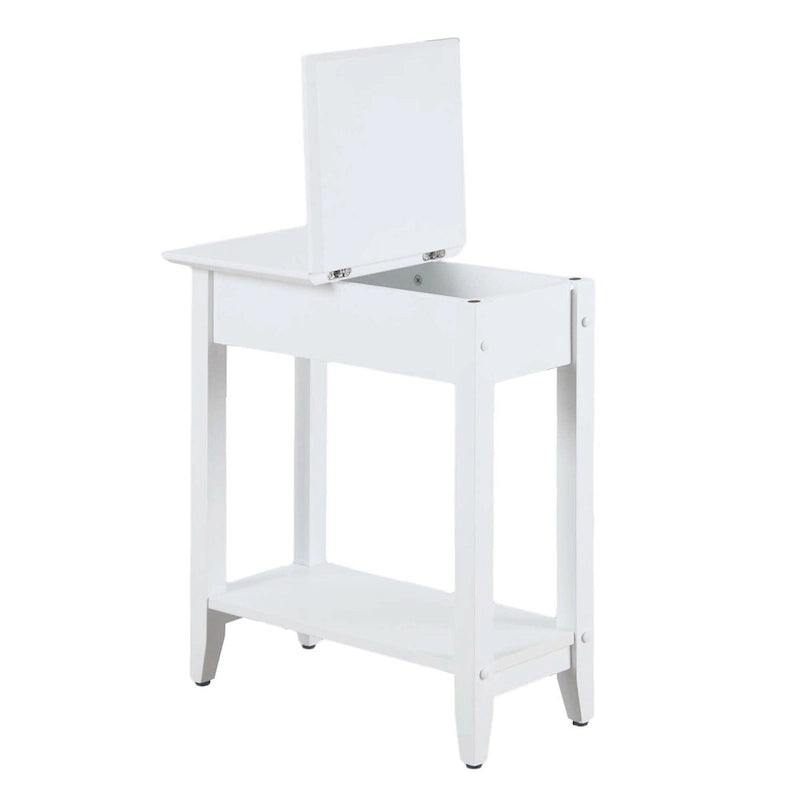 Convenience Concepts American Heritage Flip Top End Table with Shelf