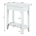Convenience Concepts American Heritage Flip Top End Table with Shelf
