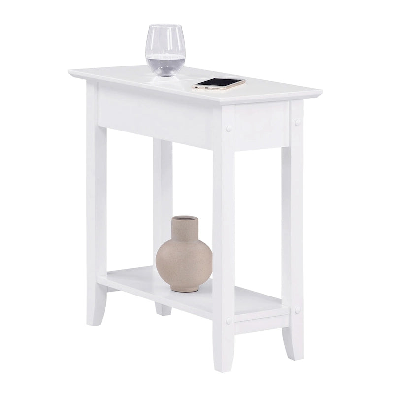 Convenience Concepts American Heritage Flip Top End Table with Shelf