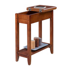 Convenience Concepts American Heritage Flip Top End Table with Shelf