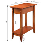 Convenience Concepts American Heritage Flip Top End Table with Shelf