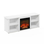Furinno Classic 60 Inch TV Stand with Fireplace