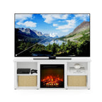 Furinno Classic 60 Inch TV Stand with Fireplace
