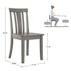 Wilmington II Round Pedestal Base Antique Grey 5-Piece Dining Set by iNSPIRE Q Classic