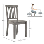 Wilmington II Round Pedestal Base Antique Grey 5-Piece Dining Set by iNSPIRE Q Classic