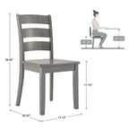 Wilmington II Round Pedestal Base Antique Grey 5-Piece Dining Set by iNSPIRE Q Classic